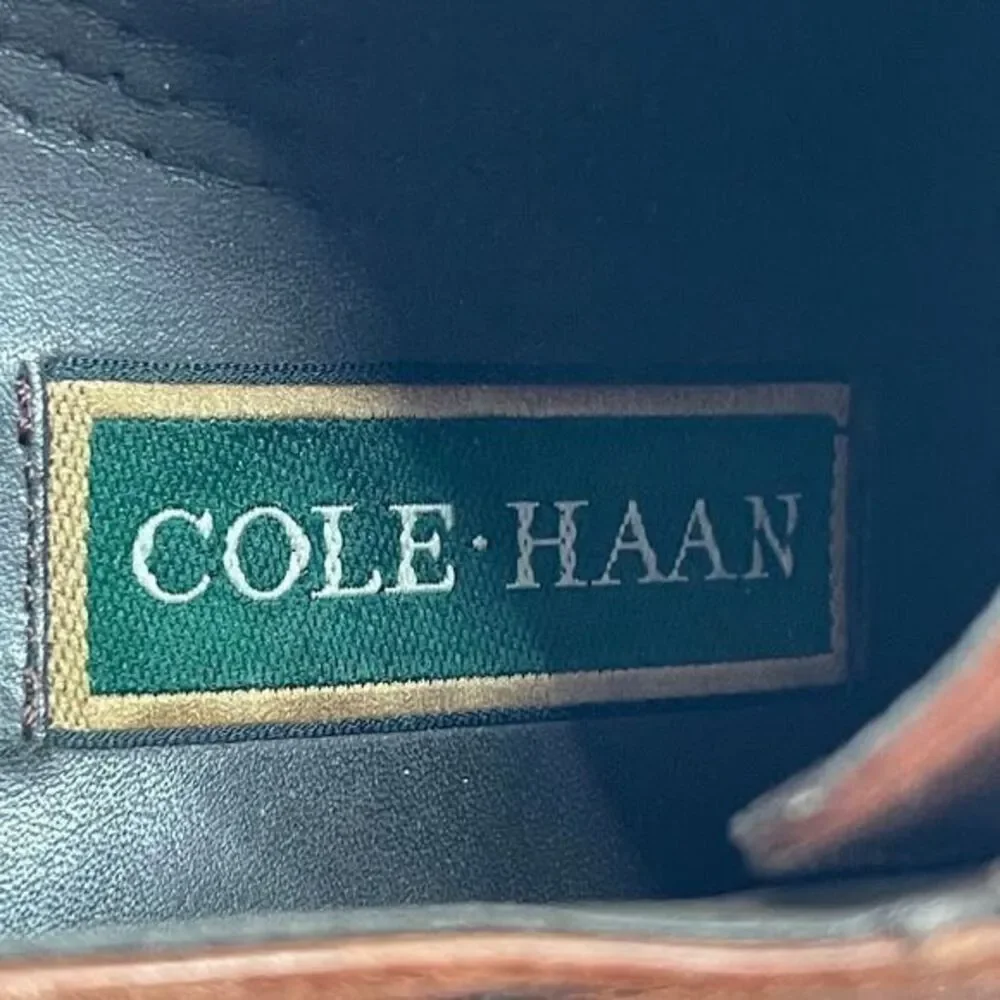 Cole‎ Haan Men's Brown Apron Split Toe Dress Shoes Size 9